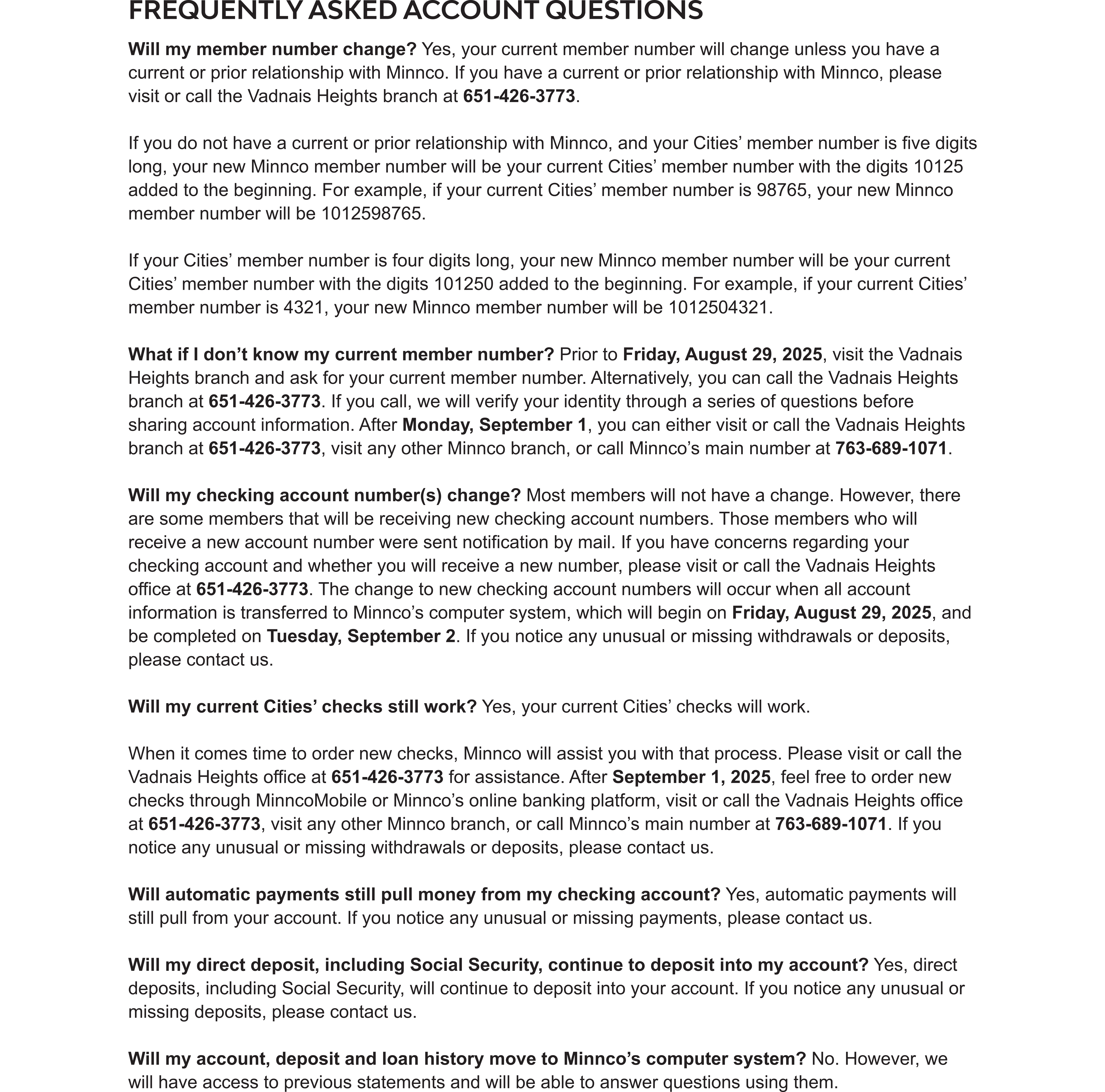 new FAQ page 1 updated 8-5